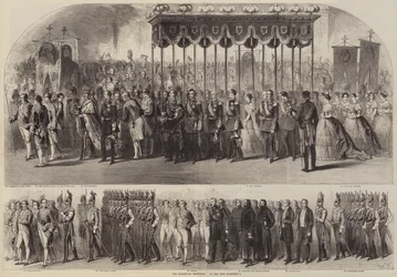 A procissão de coroação do czar Alexandre II